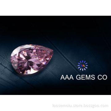 Pink Pear Cut Classic Moissanite , Colored Moissanite Loose